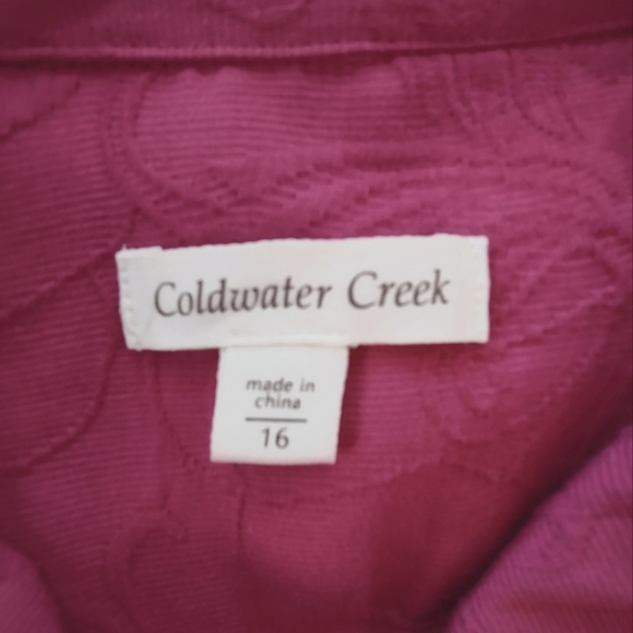 COLDWATER CREEK W/RAISED EMBROIDERY DESIGN 16 3/4 SLEEVES - Picture 7 of 7